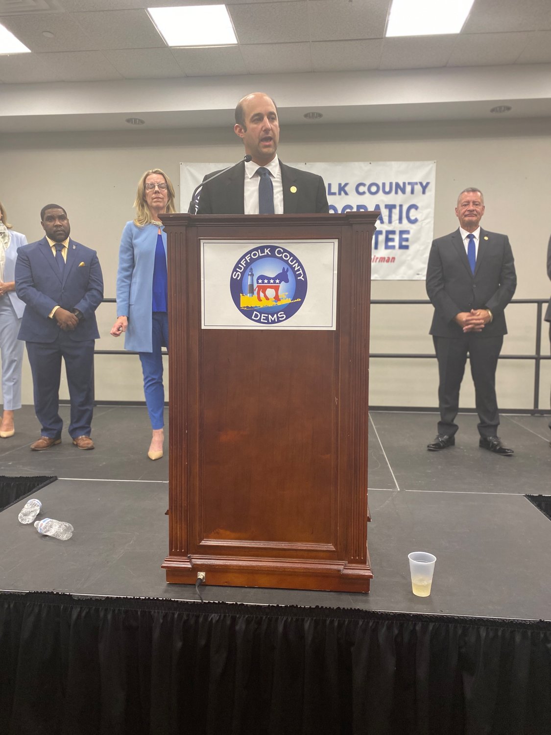 Presiding Officer of the Suffolk County Legislator Rob Calarco (pictured) was defeated by Republican Dom Thorne.